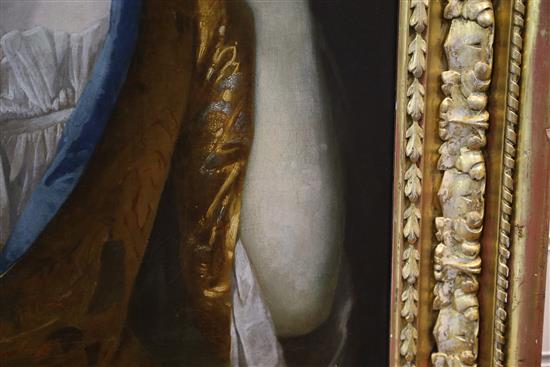 Follower of Willem Verelst (1704-1752) Half-length portrait of a lady 29.5 x 24.5in.